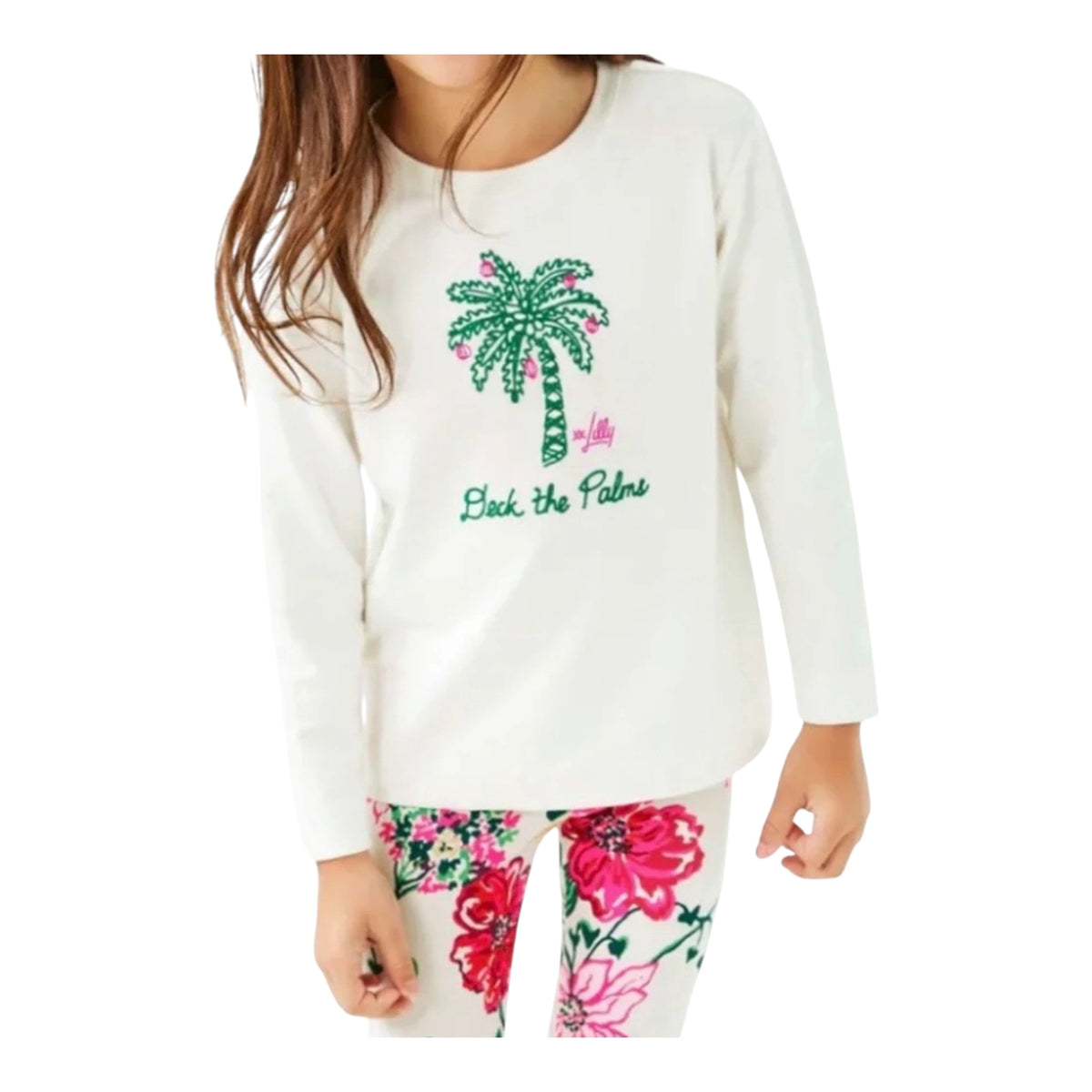 Lilly Pulitzer Deck the Palms Sweatshirt Girls XS 2-3