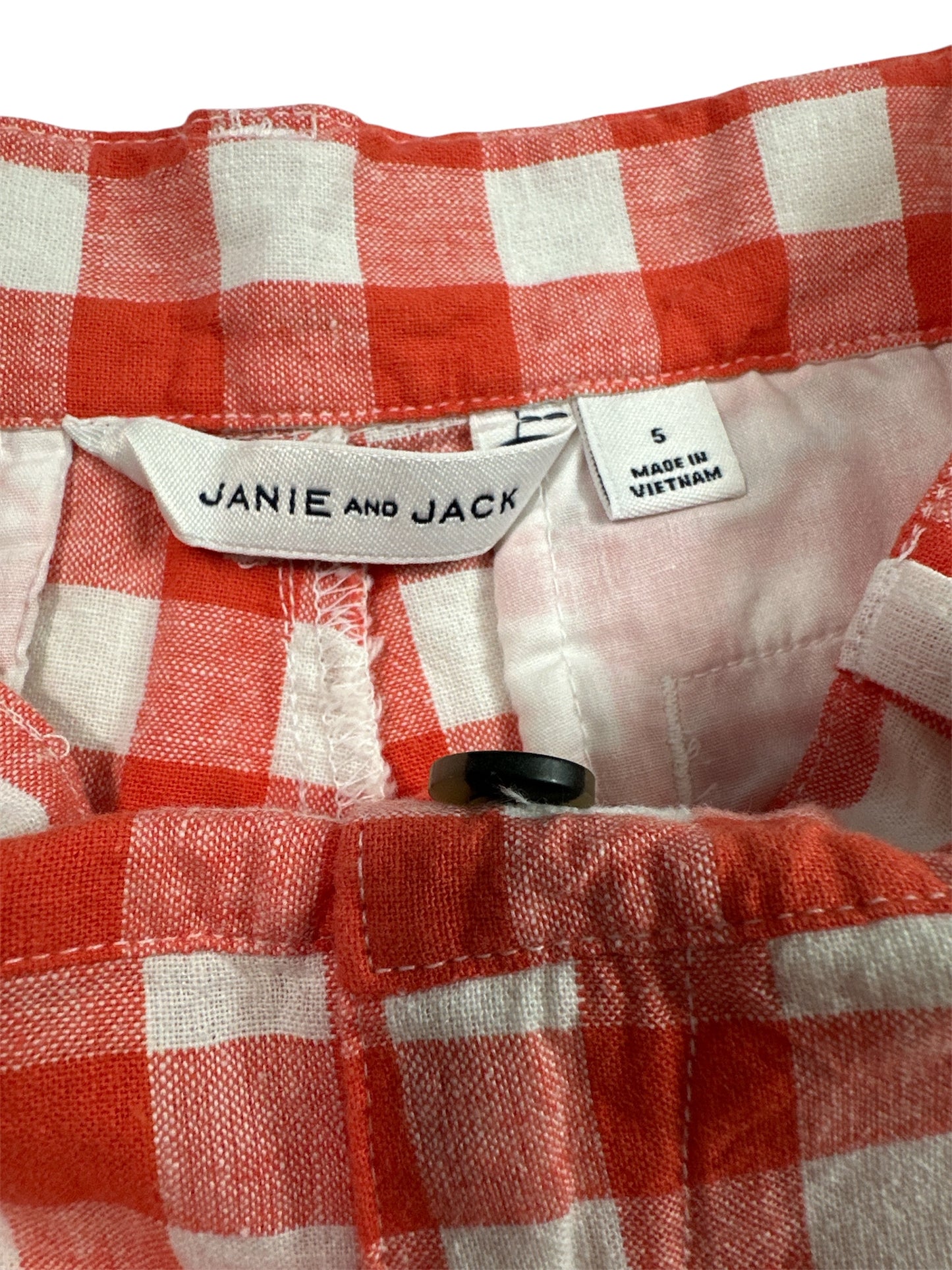 Janie & Jack Gingham Shorts Size 5