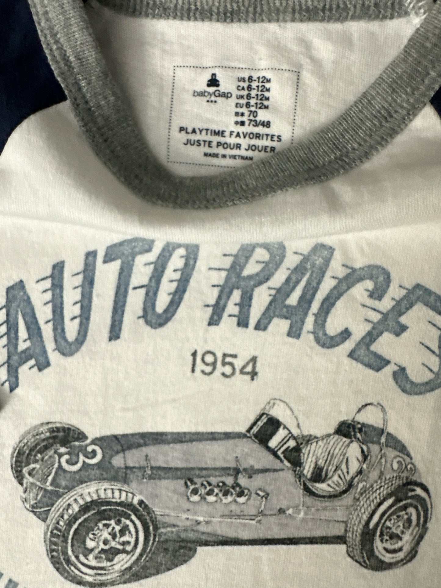 BabyGap Vintage Race Car Raglan Tee 6-12mo