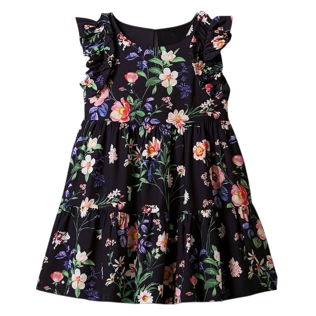 Gap Navy Blue floral Dress and Bottoms 18-24mo