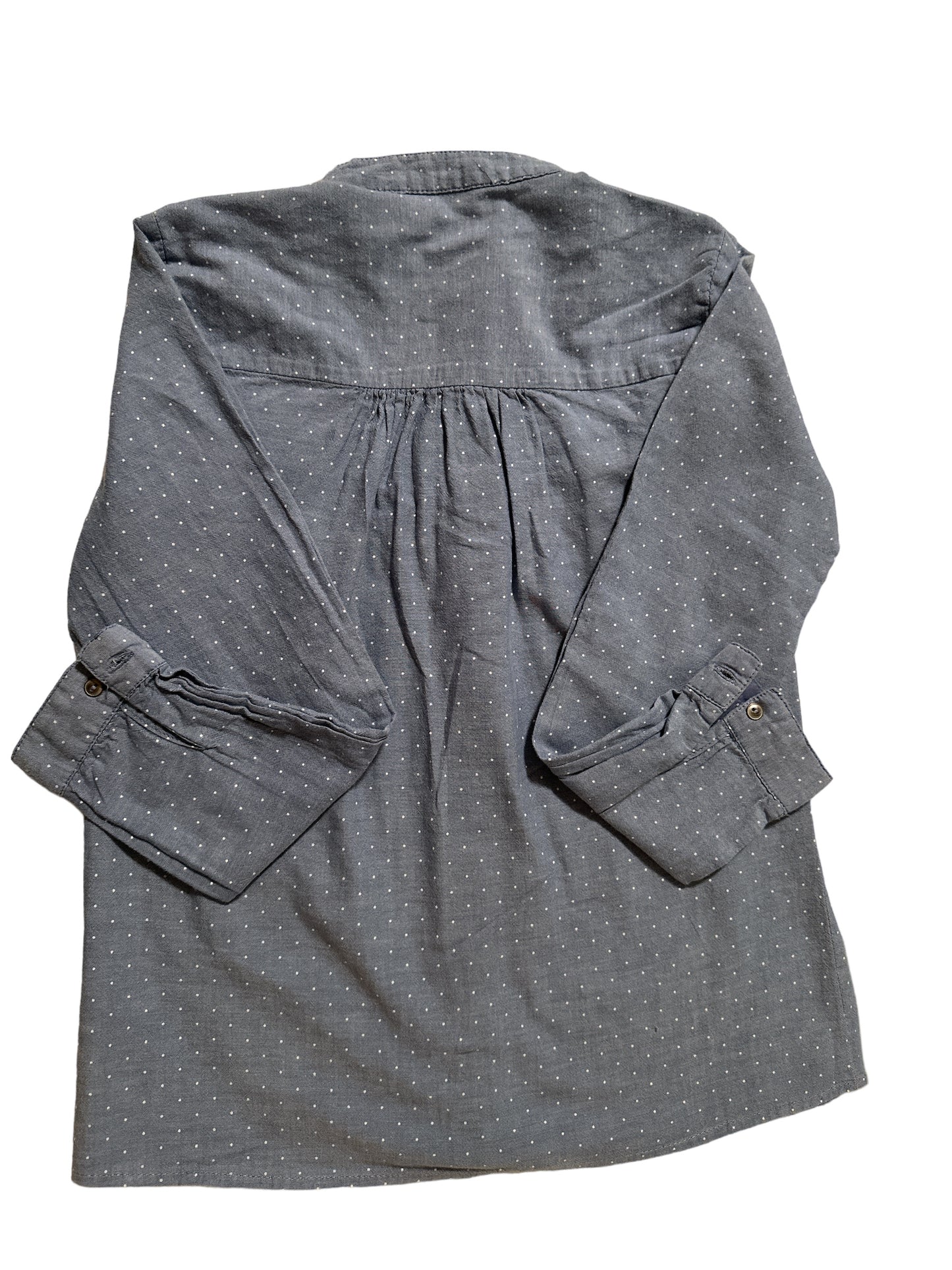 Zara Long Sleeve Cotton Top Sz 7/8