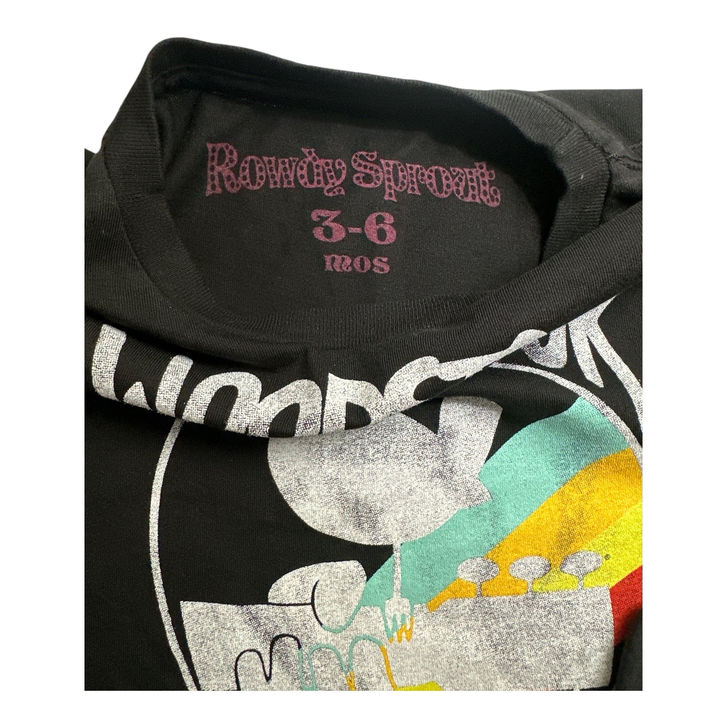 Rowdy Sprout Woodstock Organic Crop Tee- Retro Band Shirt
