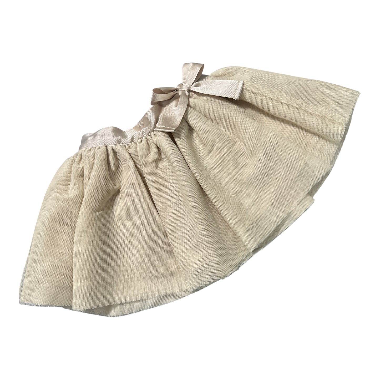 OshKosh B'gosh Baby Girl Cream/Gold Tulle Tutu Skirt Satin Bow 6 Mo.