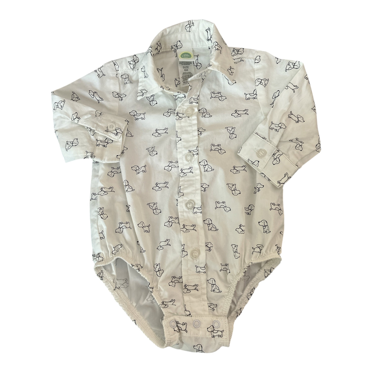 Little Me Button Down Body Suit 6mo