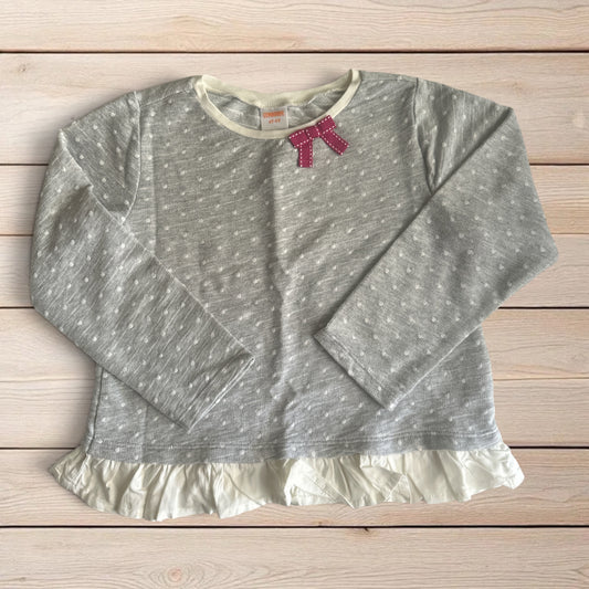 Gymboree Long Sleeve Ruffle Hem Top with Bow 4T-5T