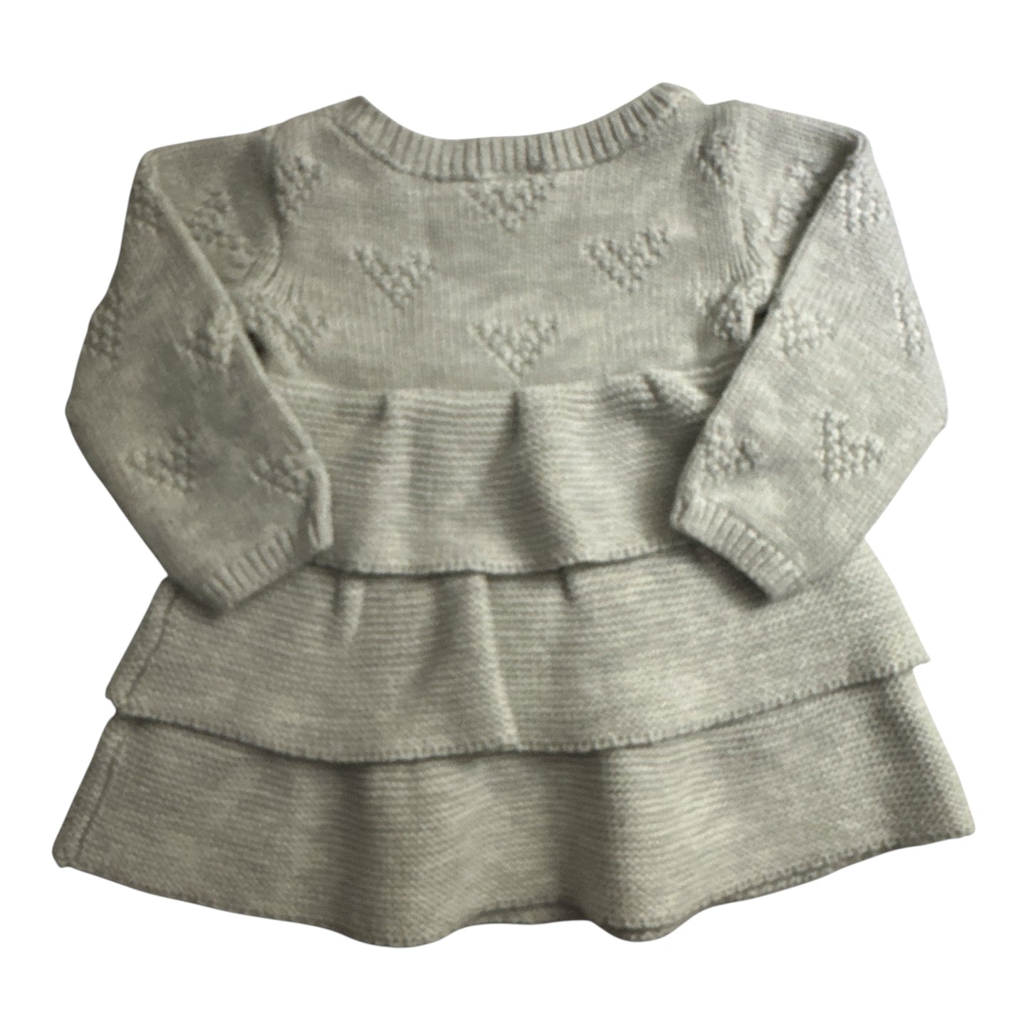 Carter’s Newborn Tiered Knit Long-Sleeve Sweater Dress with Bow