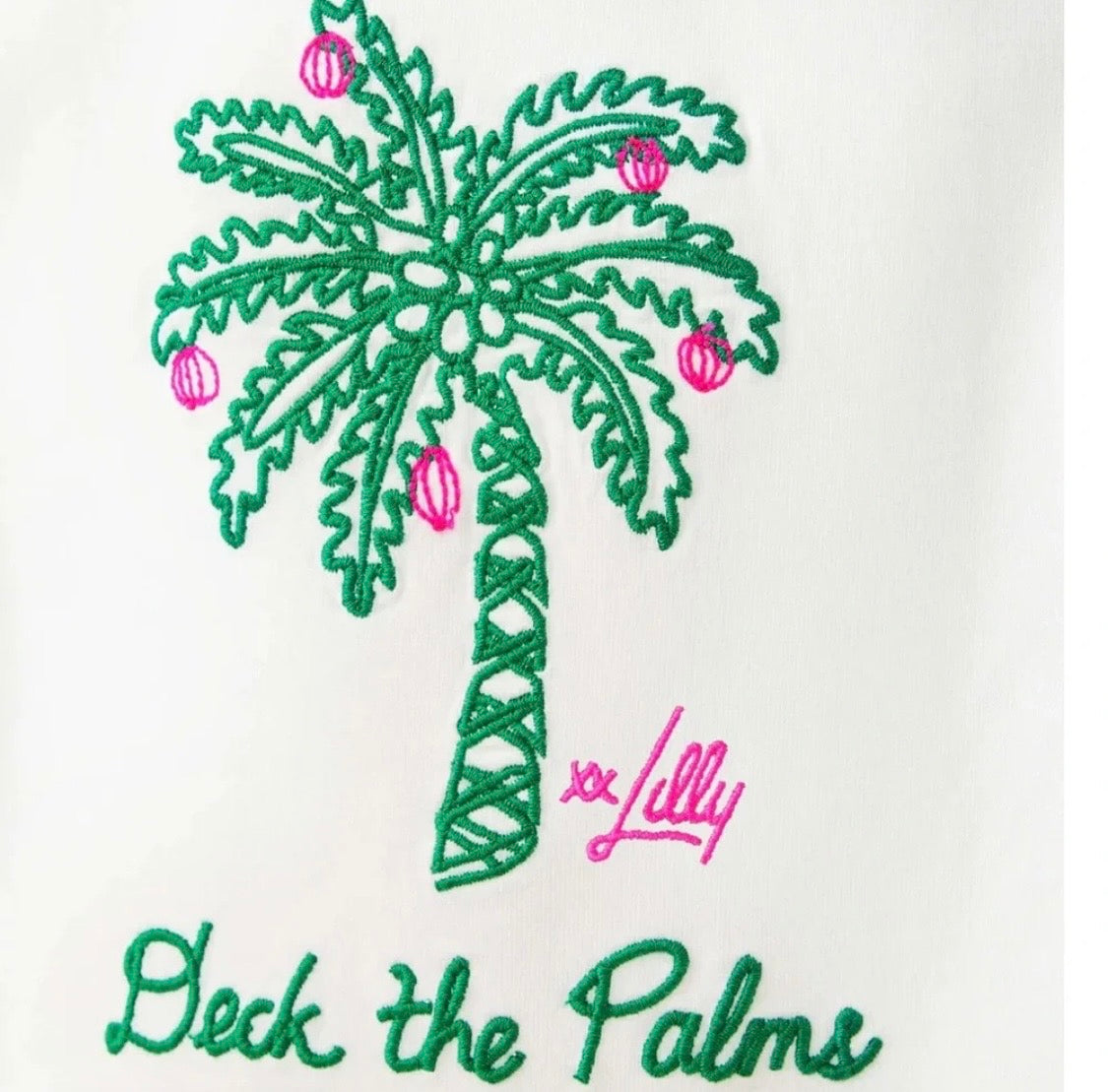 Lilly Pulitzer Deck the Palms Sweatshirt Girls XS 2-3
