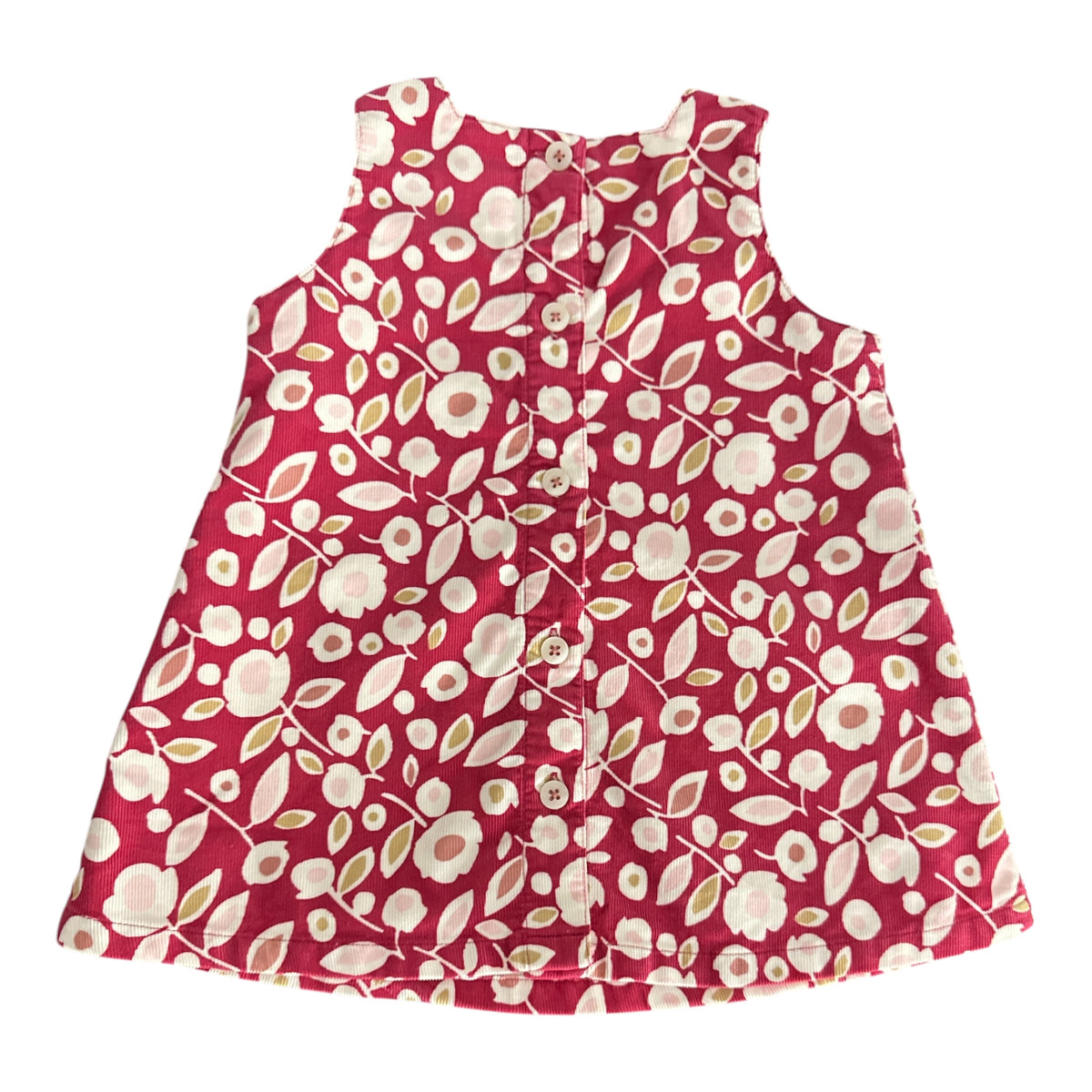 Vintage 2002 GAP Baby Floral Corduroy Jumper Dress 6–12M