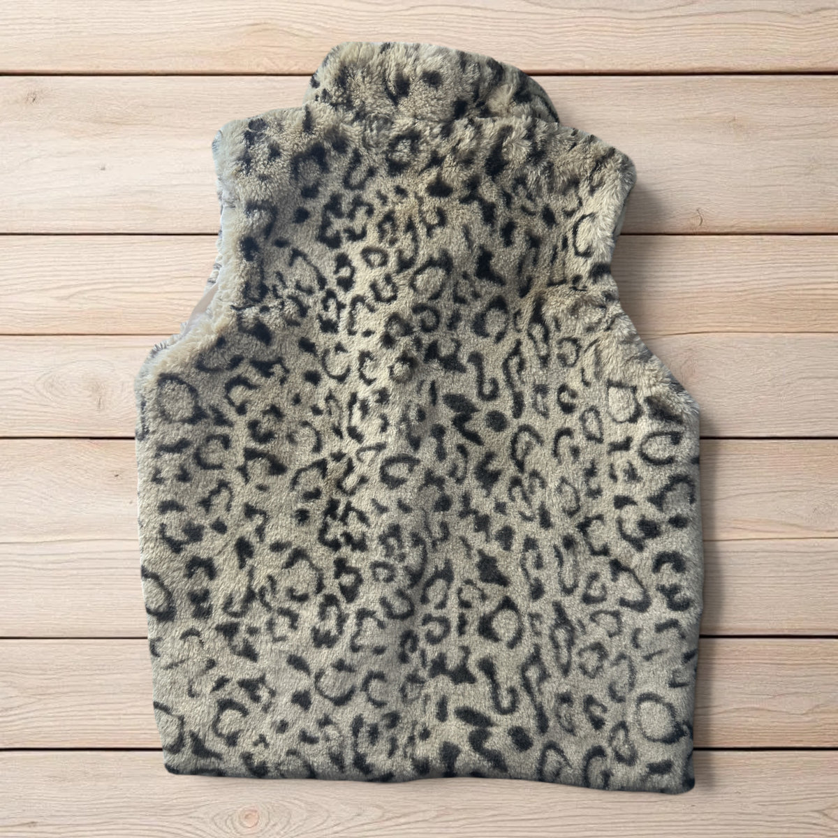 Girls' Epic Threads Leopard Print Faux-Fur Vest Size Small
