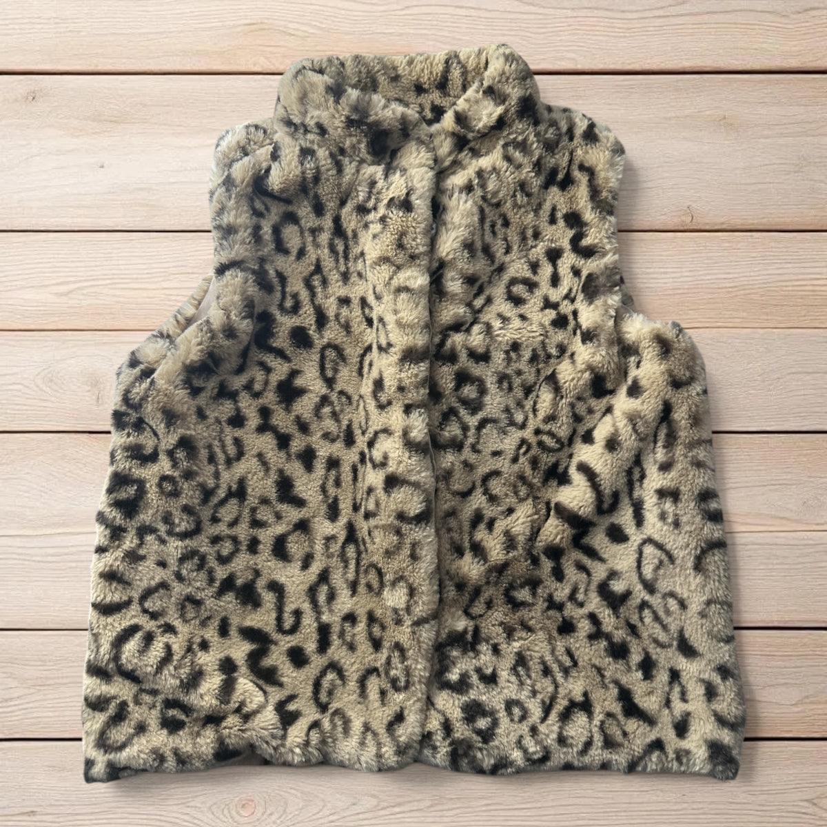 Girls' Epic Threads Leopard Print Faux-Fur Vest Size Small