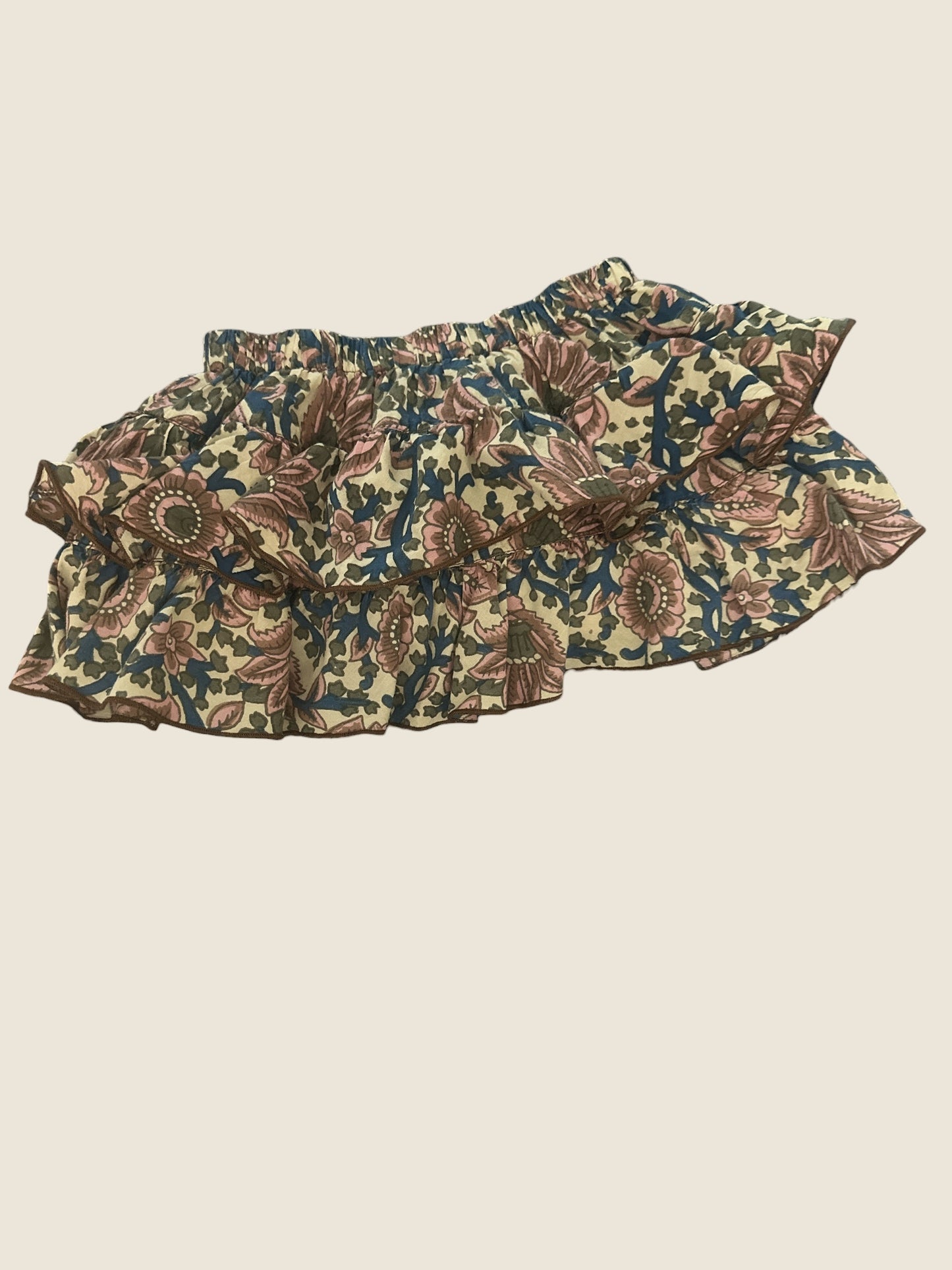 Peek Kids "Little Peanut" Floral Tiered Ruffle Toddler Skirt – Size 12-18 Months