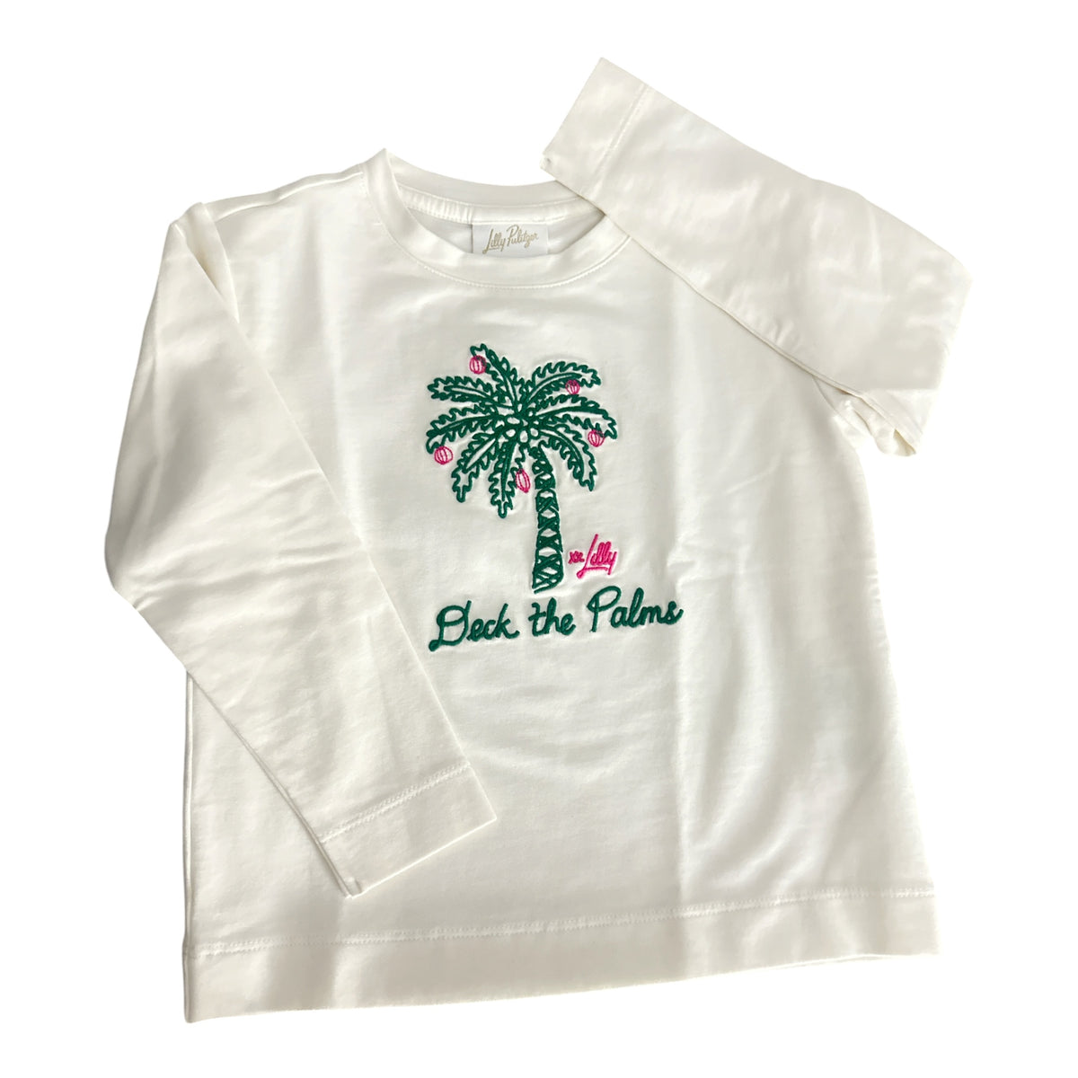 Lilly Pulitzer Deck the Palms Sweatshirt Girls XS 2-3