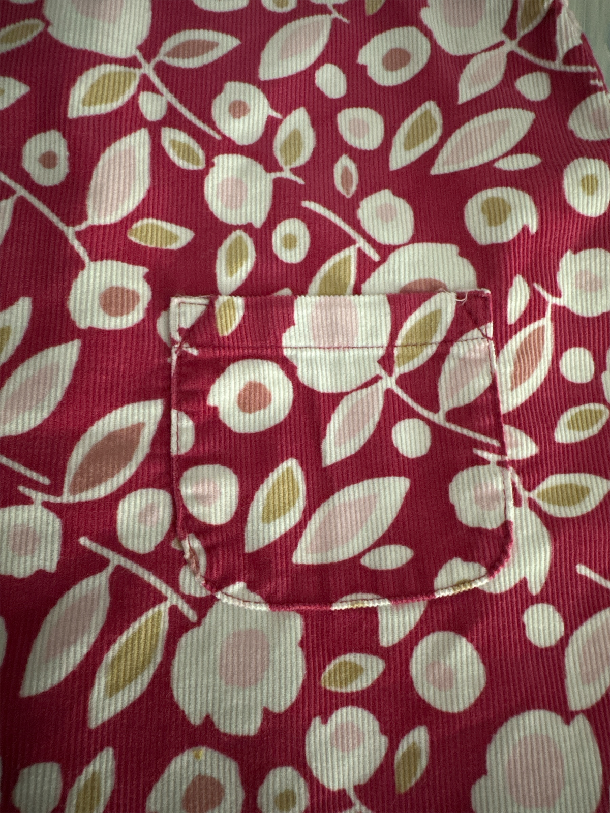 Vintage 2002 GAP Baby Floral Corduroy Jumper Dress 6–12M