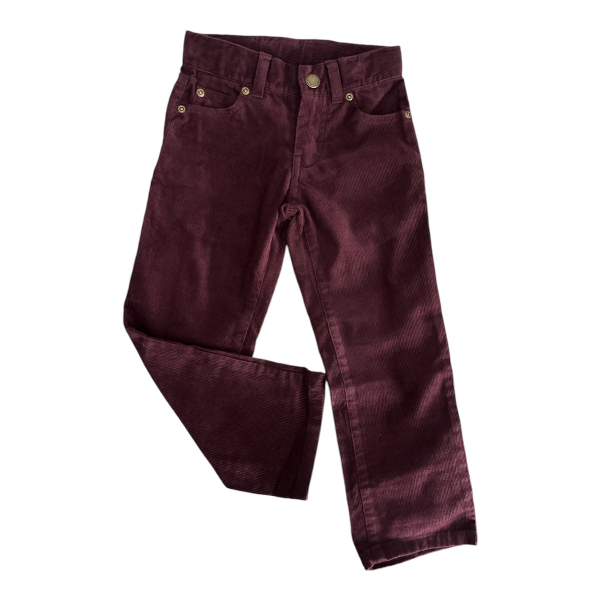 Janie and Jack Boys Corduroy Pants Burgundy Maroon 4T