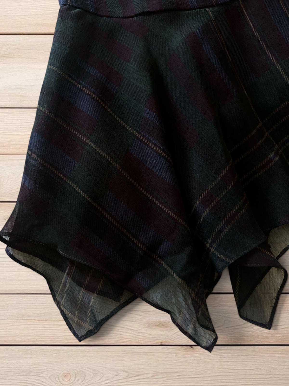 Polo Ralph Lauren Girls Plaid Chiffon Tanija Dress Size 8 Tartan
