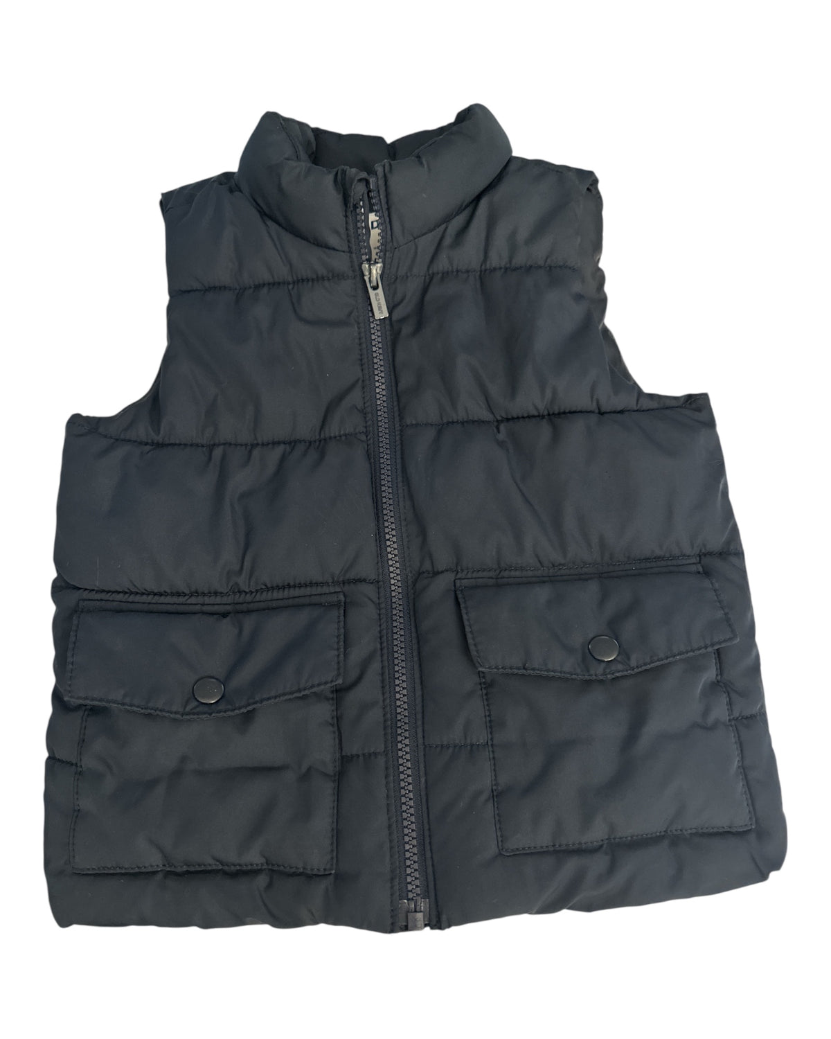 Old Navy Toddler Quilted Utility Puffer Vest - Black (Size 4T)