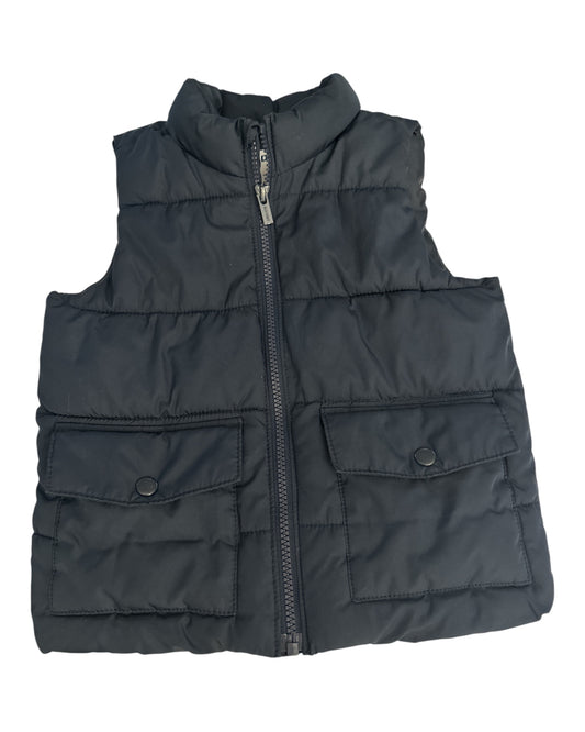 Old Navy Toddler Quilted Utility Puffer Vest - Black (Size 4T)