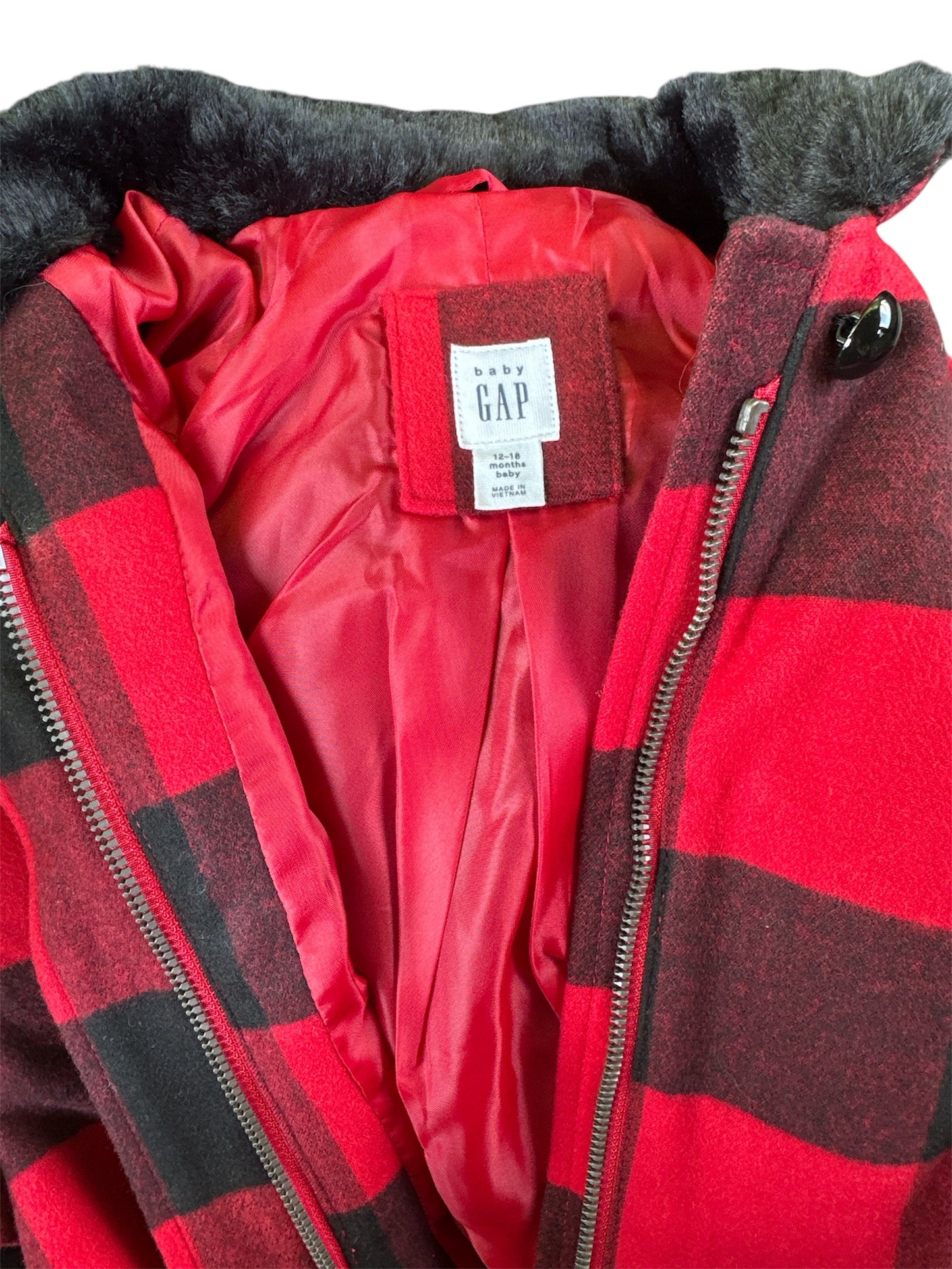 Gap Plaid Jacket 12-18mo