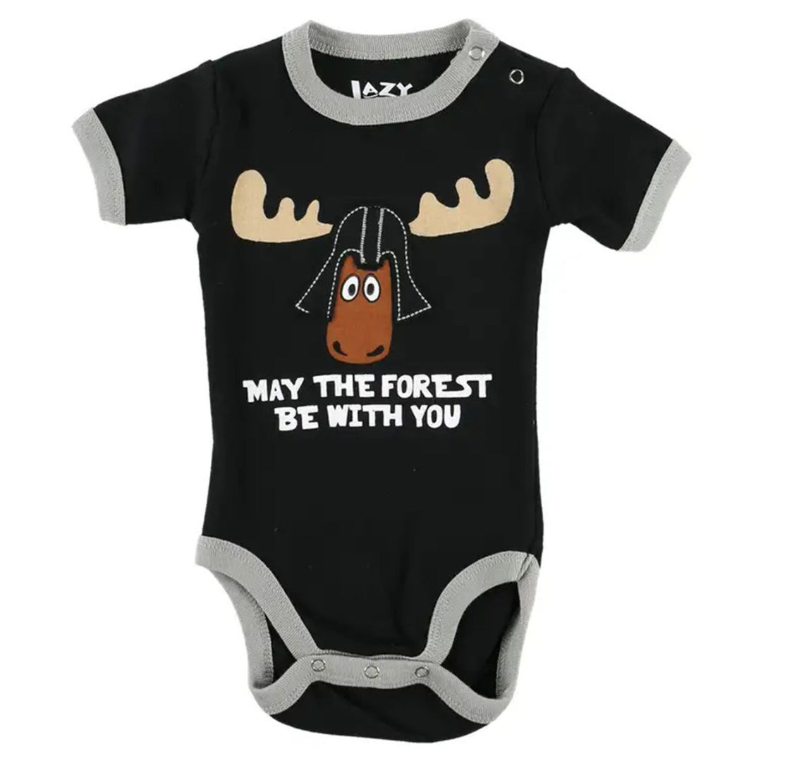 Lazy One Forest Be With You Creeper Onesie 18mo.
