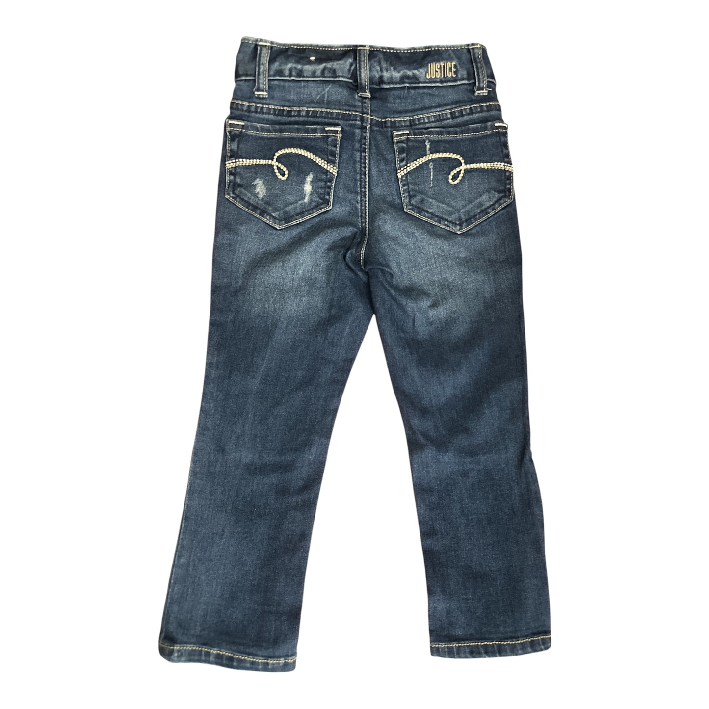 Justice Girls Size 7 Slim Distressed Ankle Straight Jeans