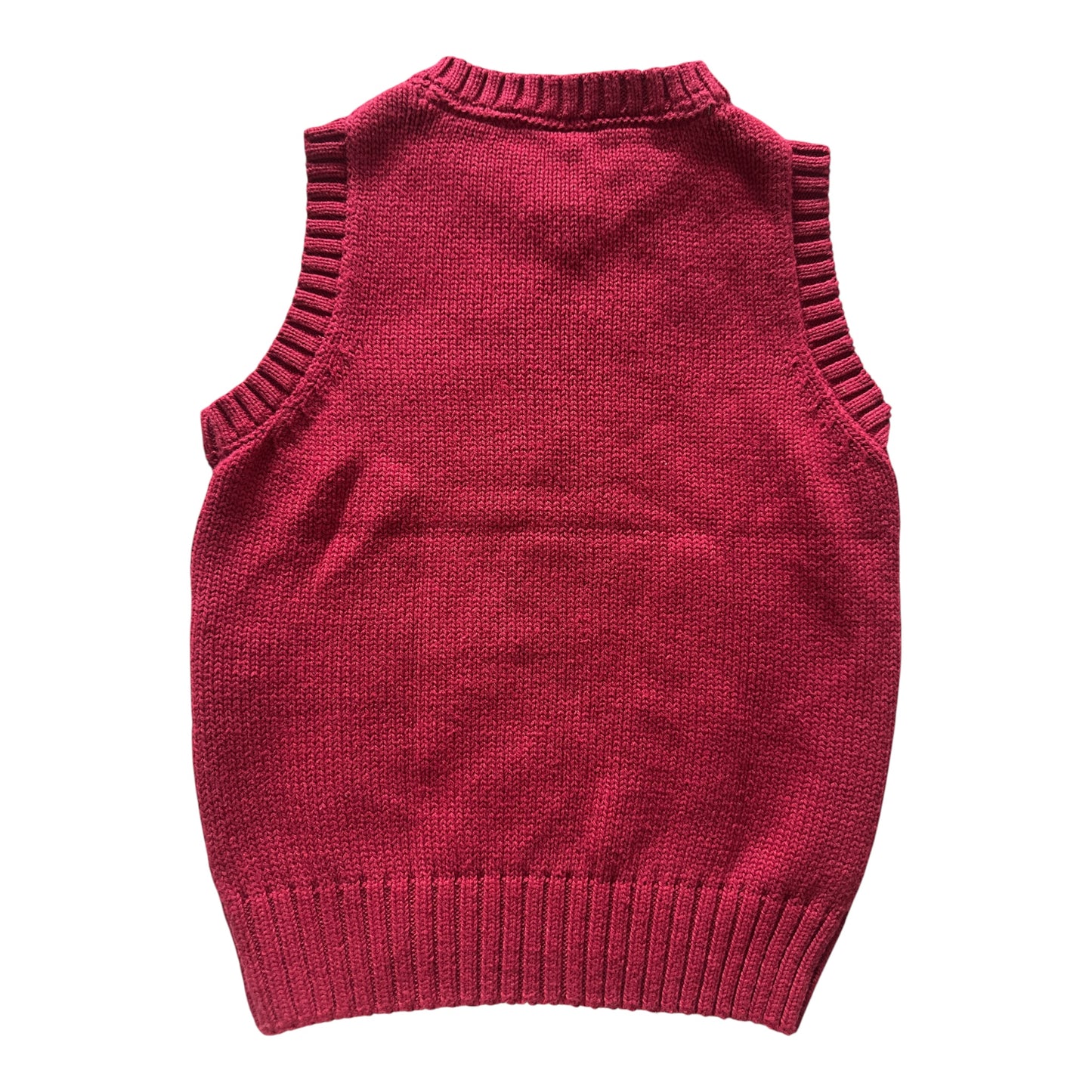 Gymboree Boys Red Cable Knit Sweater Vest Size XS 4T-5T