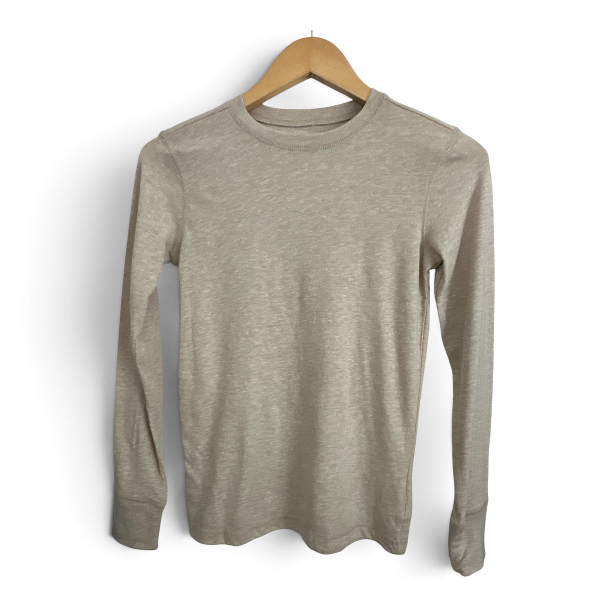 Tate Boys Oatmeal Long Sleeve Shirt S 7/8
