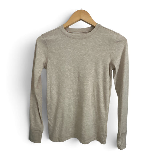 Tate Boys Oatmeal Long Sleeve Shirt S 7/8