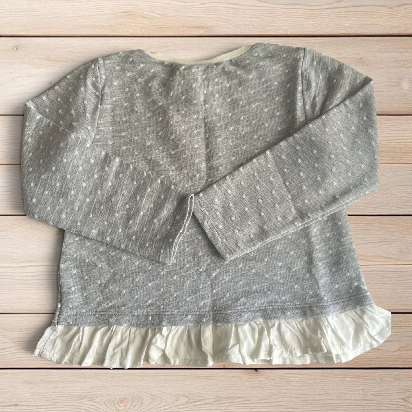 Gymboree Long Sleeve Ruffle Hem Top with Bow 4T-5T
