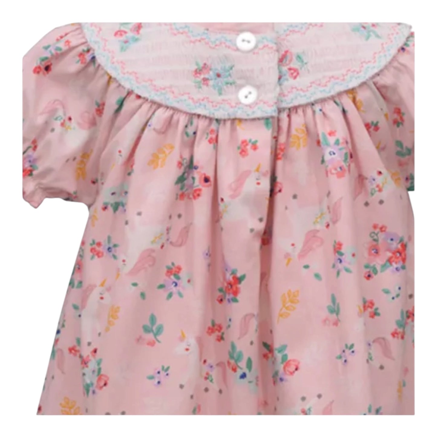 Iris & Ivy Smocked Unicorn Floral Dress