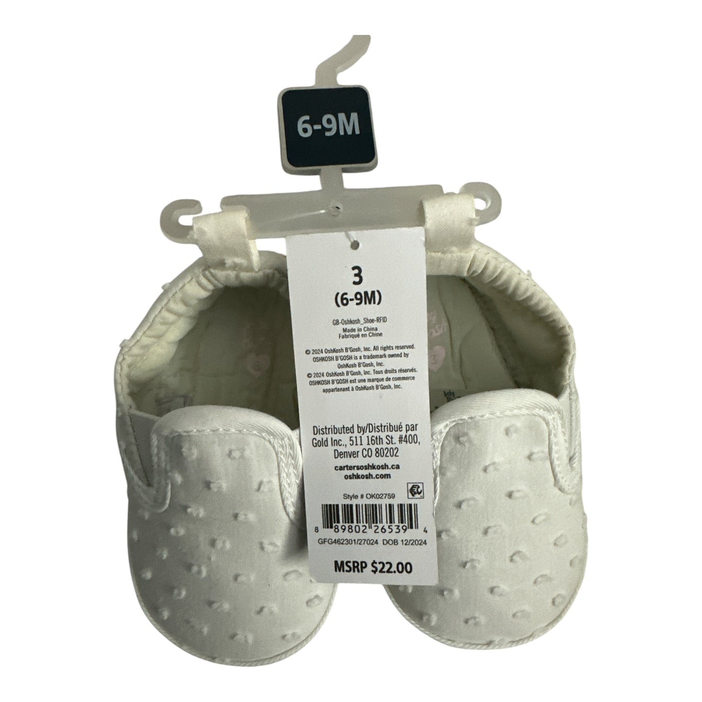 OshKosh B'gosh Baby Girl Swiss Dot Casual Slip-On Shoes