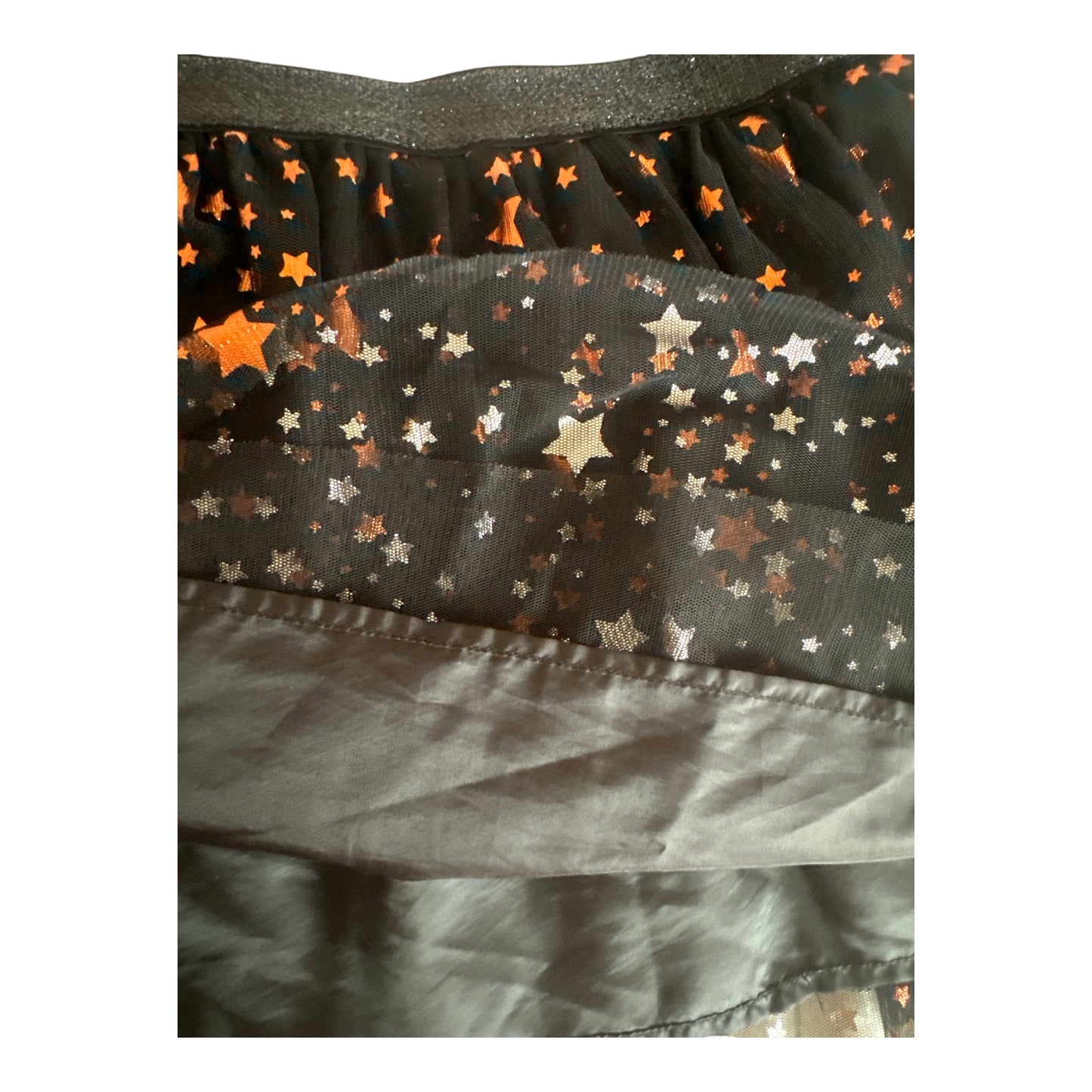 Way to Celebrate Halloween Girls Foil Mesh Tutu Skirt