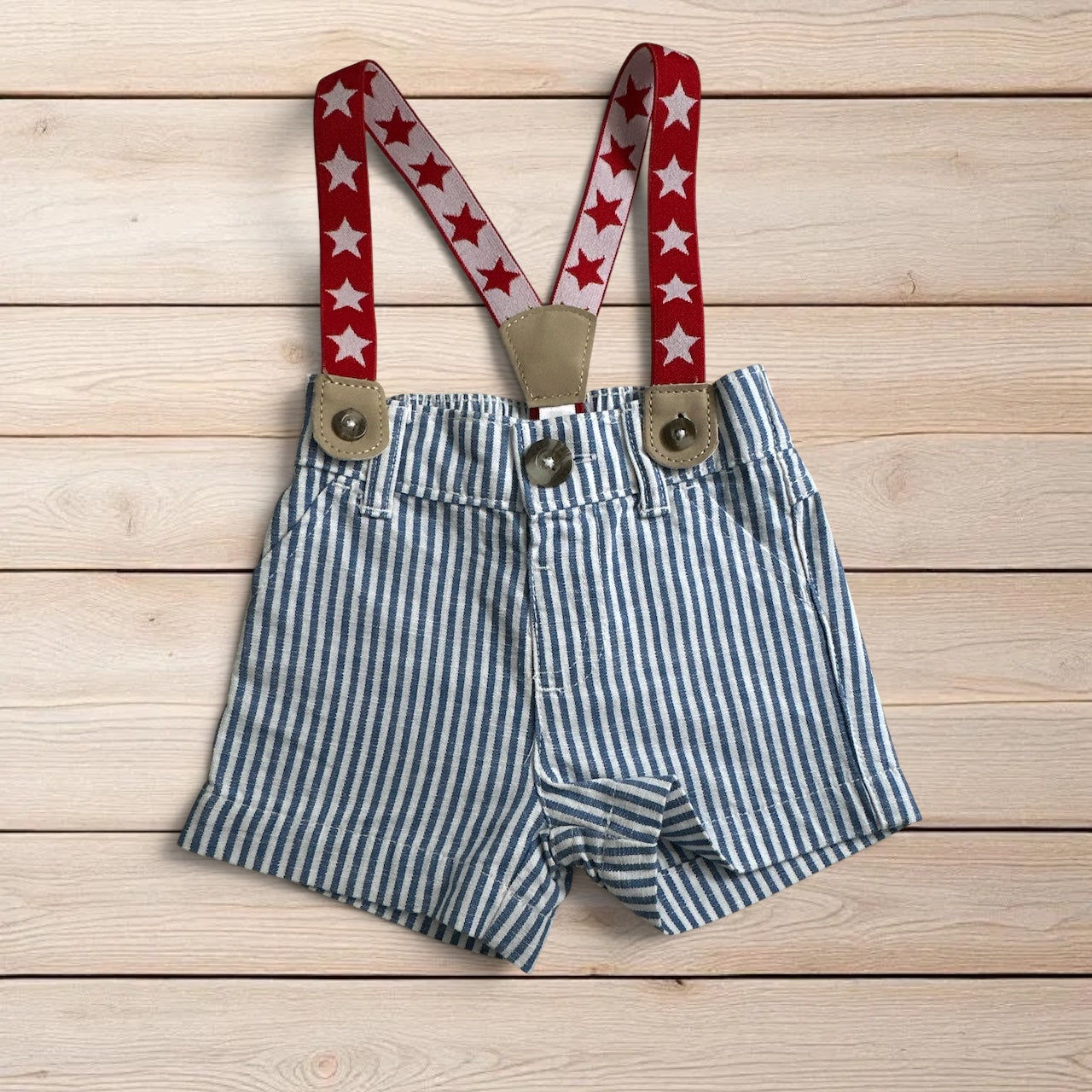 Cat & Jack Baby Patriotic Suspender Size NB