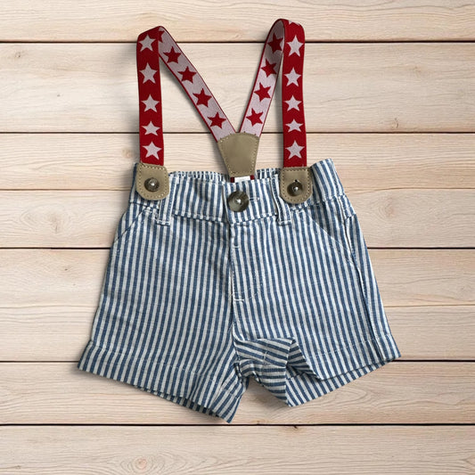 Cat & Jack Baby Patriotic Suspender Size NB