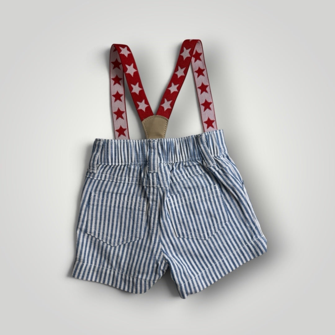 Cat & Jack Baby Patriotic Suspender Size NB