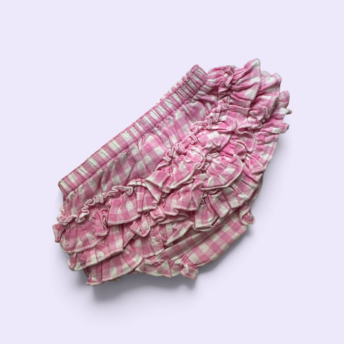 Mud Pie Pink Gingham Ruffled Bloomers 12-18 mo.