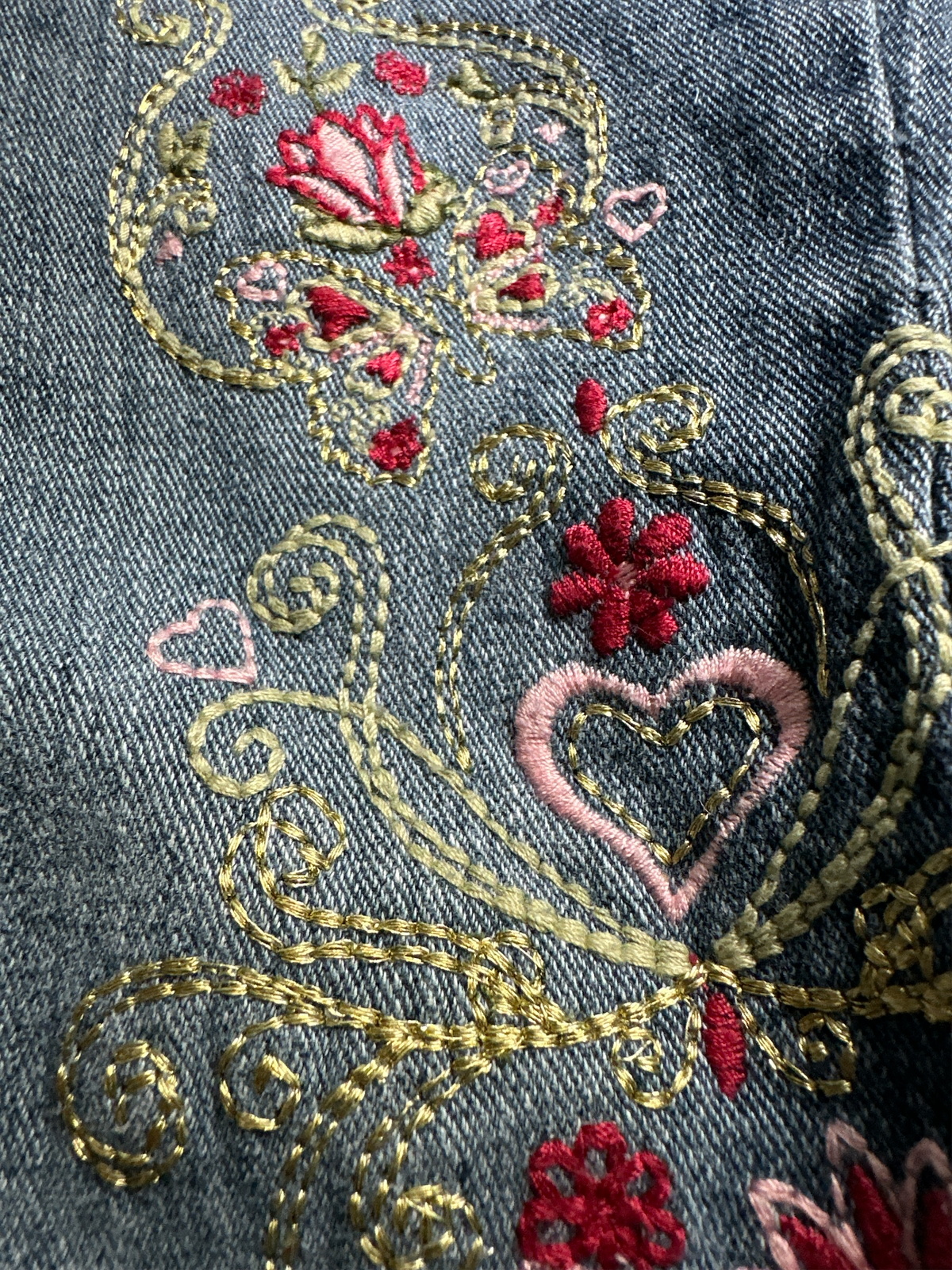 Blue Spice Girls Embroidered Bootcut Jeans - Kids Size 4
