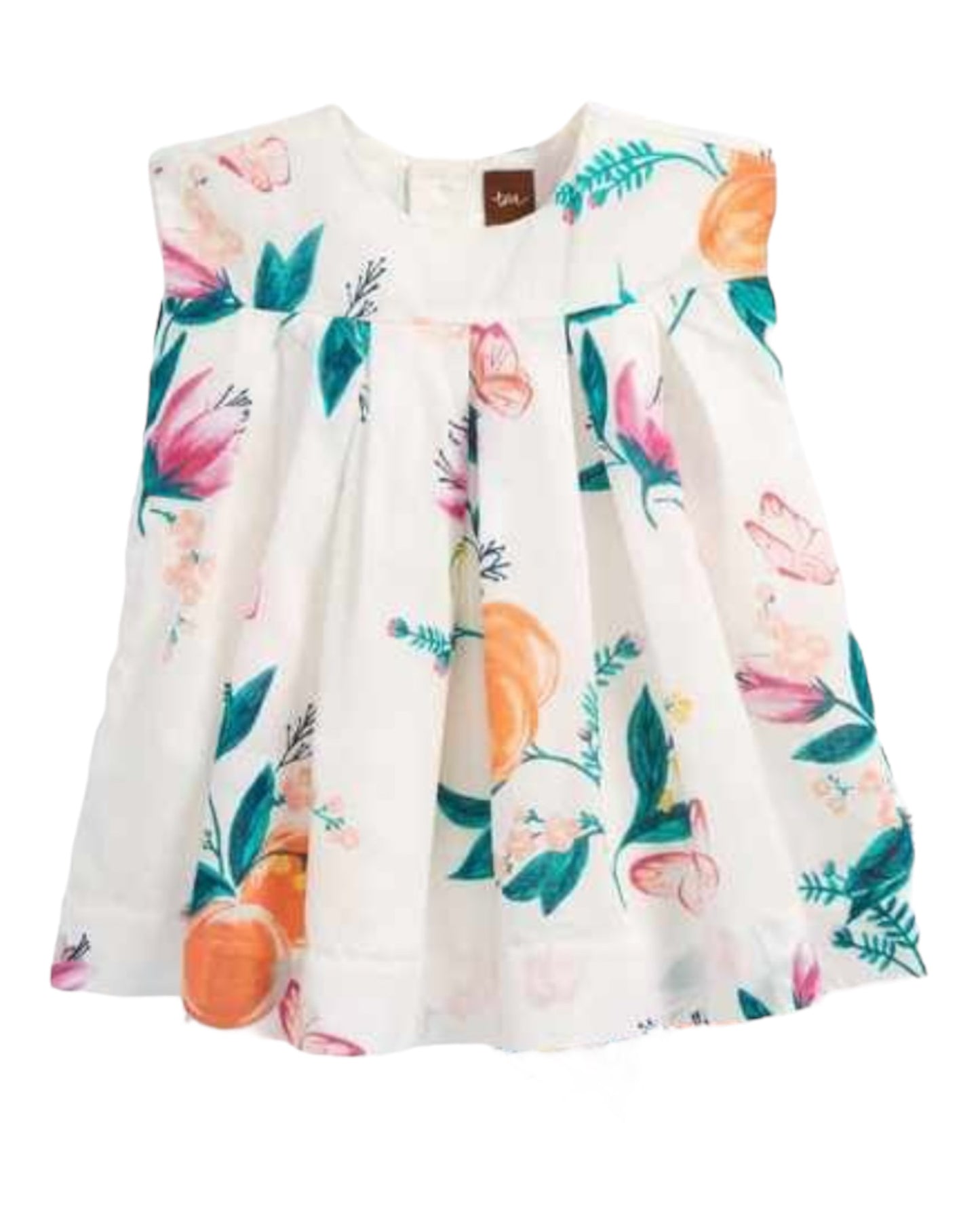 Tea Peach Blossom Dress & Bow 12-18mo
