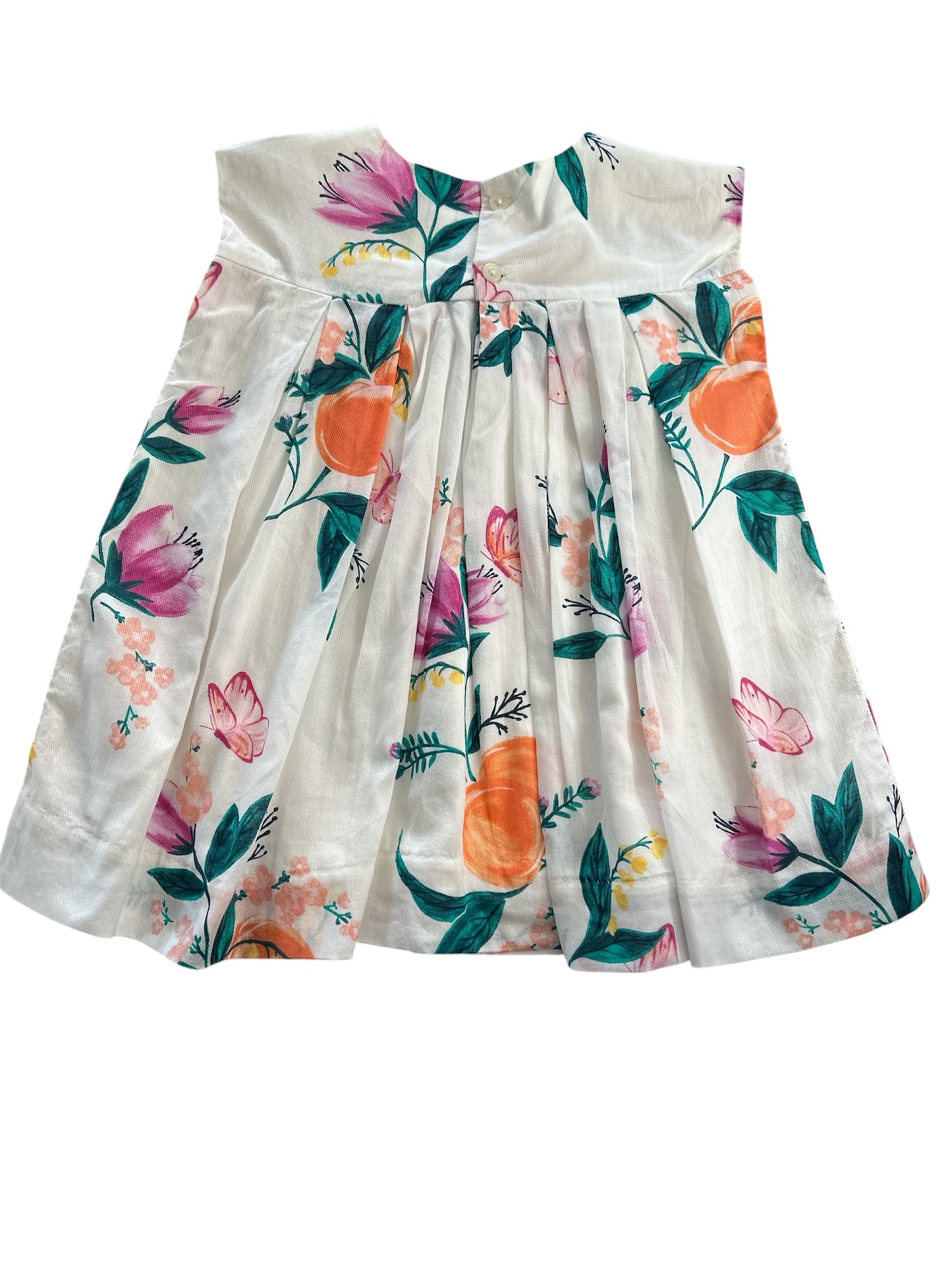 Tea Peach Blossom Dress & Bow 12-18mo
