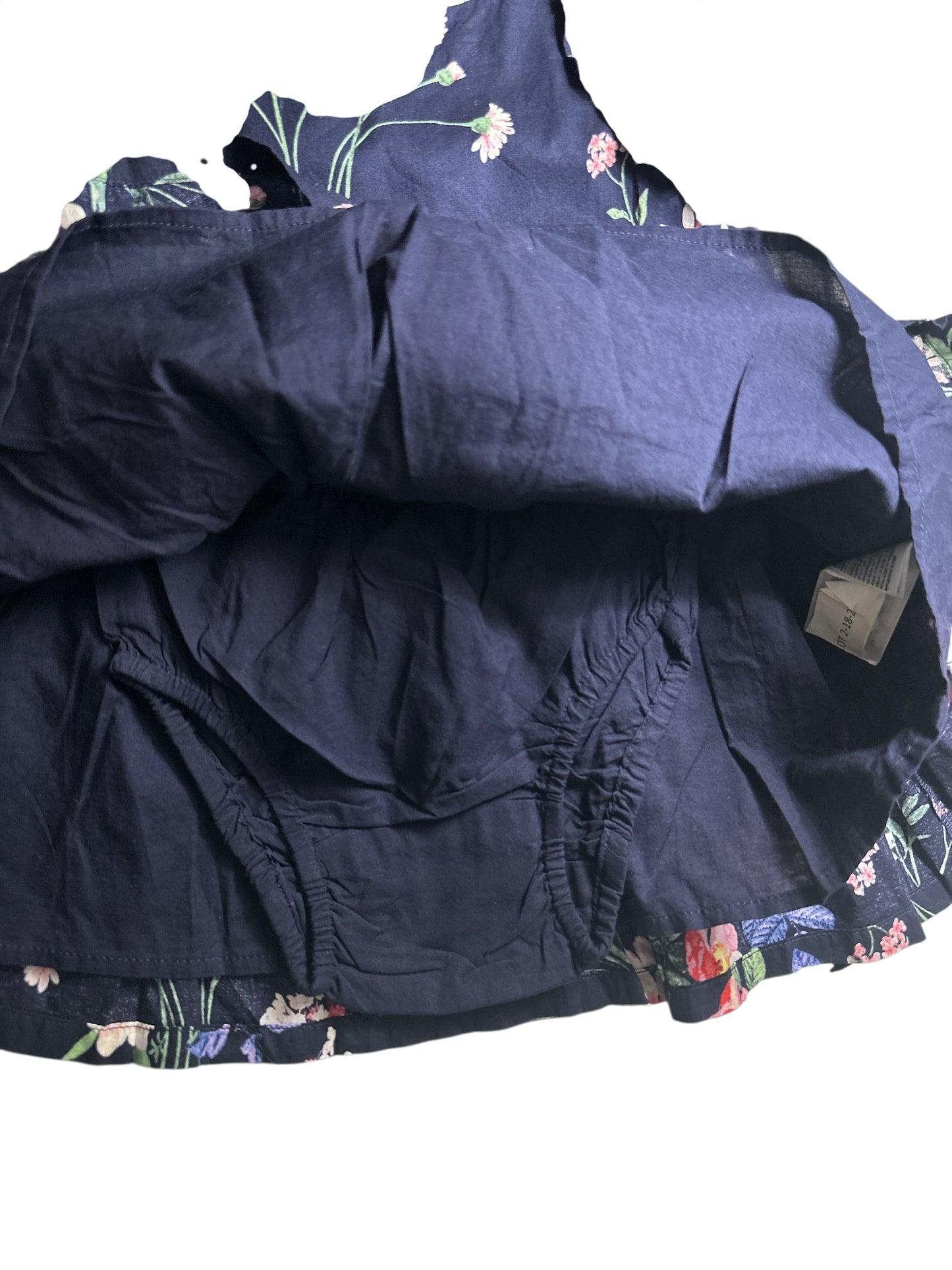 Gap Navy Blue floral Dress and Bottoms 18-24mo