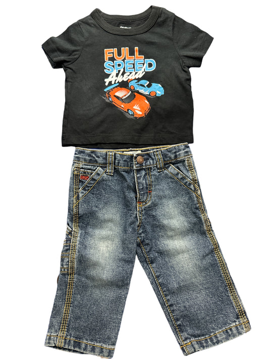 Oshkosh Boys Tee and Carpenter Jeans