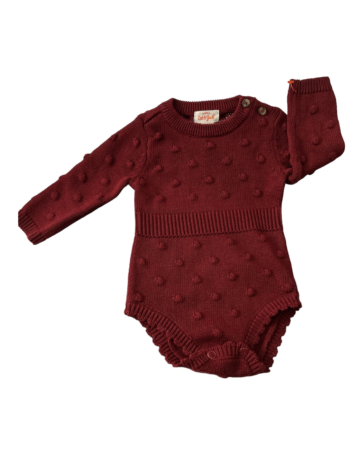 Cat and Jack Knitted Bobble Romper