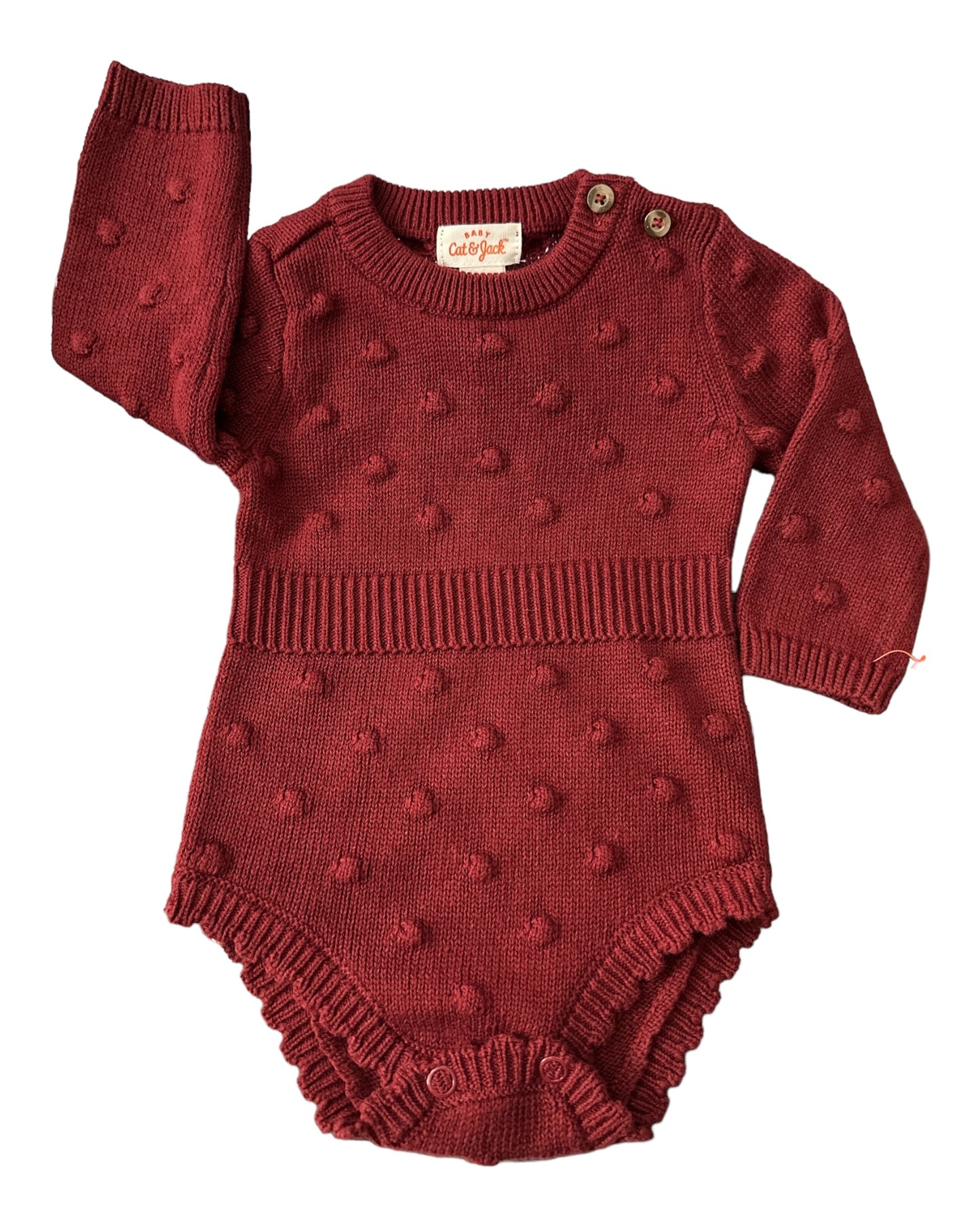 Cat and Jack Knitted Bobble Romper