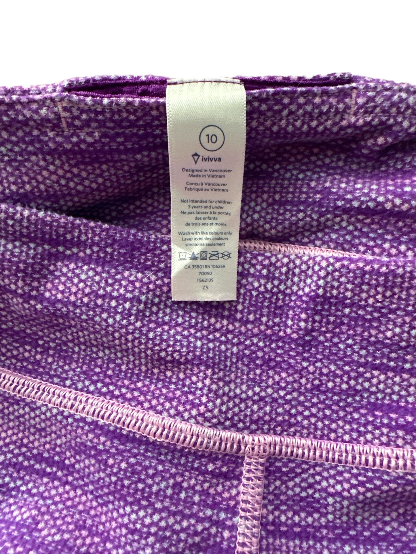 Ivivva By Lululemon Girls Crop Leggings