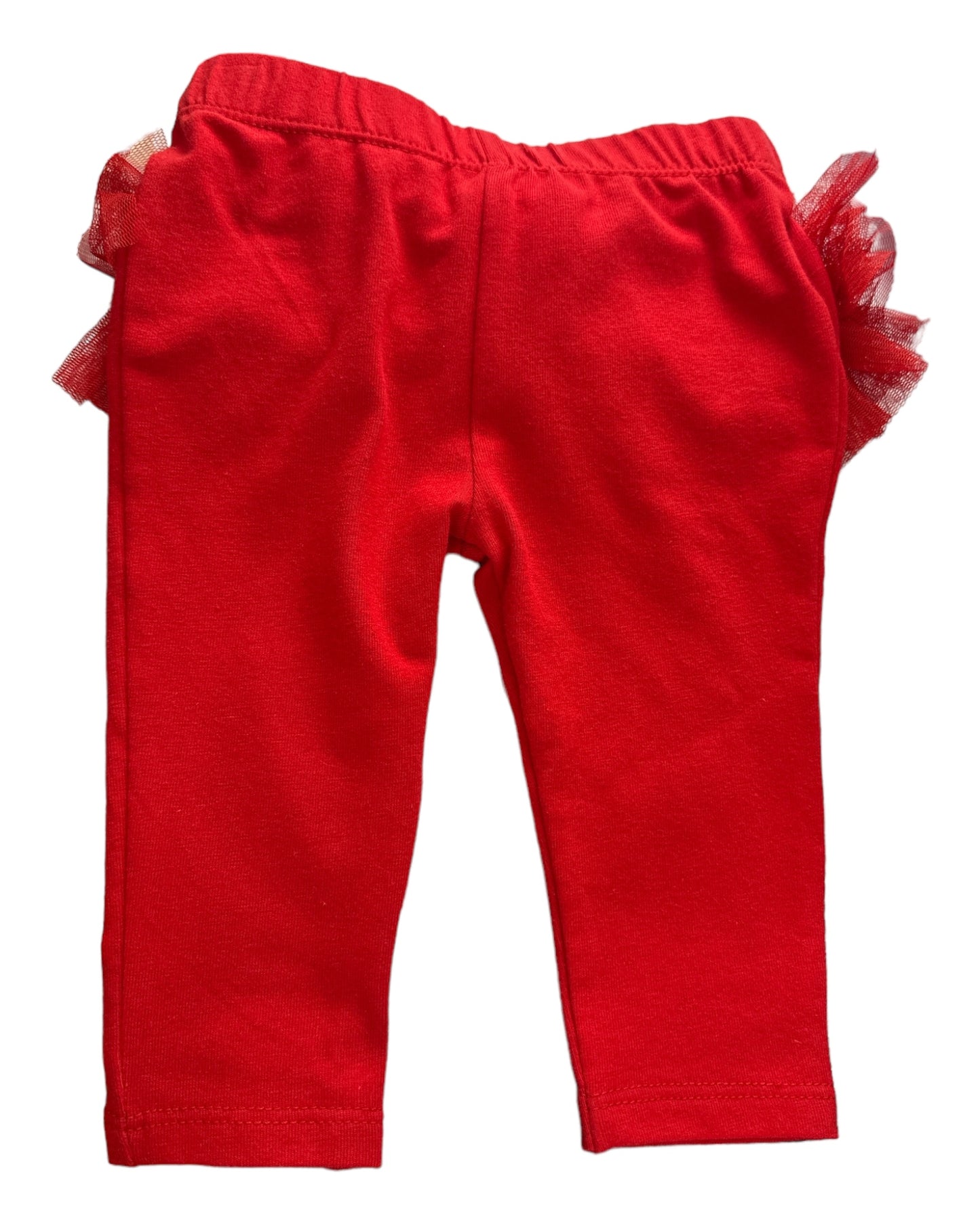 Cat & Jack Baby Girl Red Rhumba Tutu Ruffle Leggings 0-3 Months