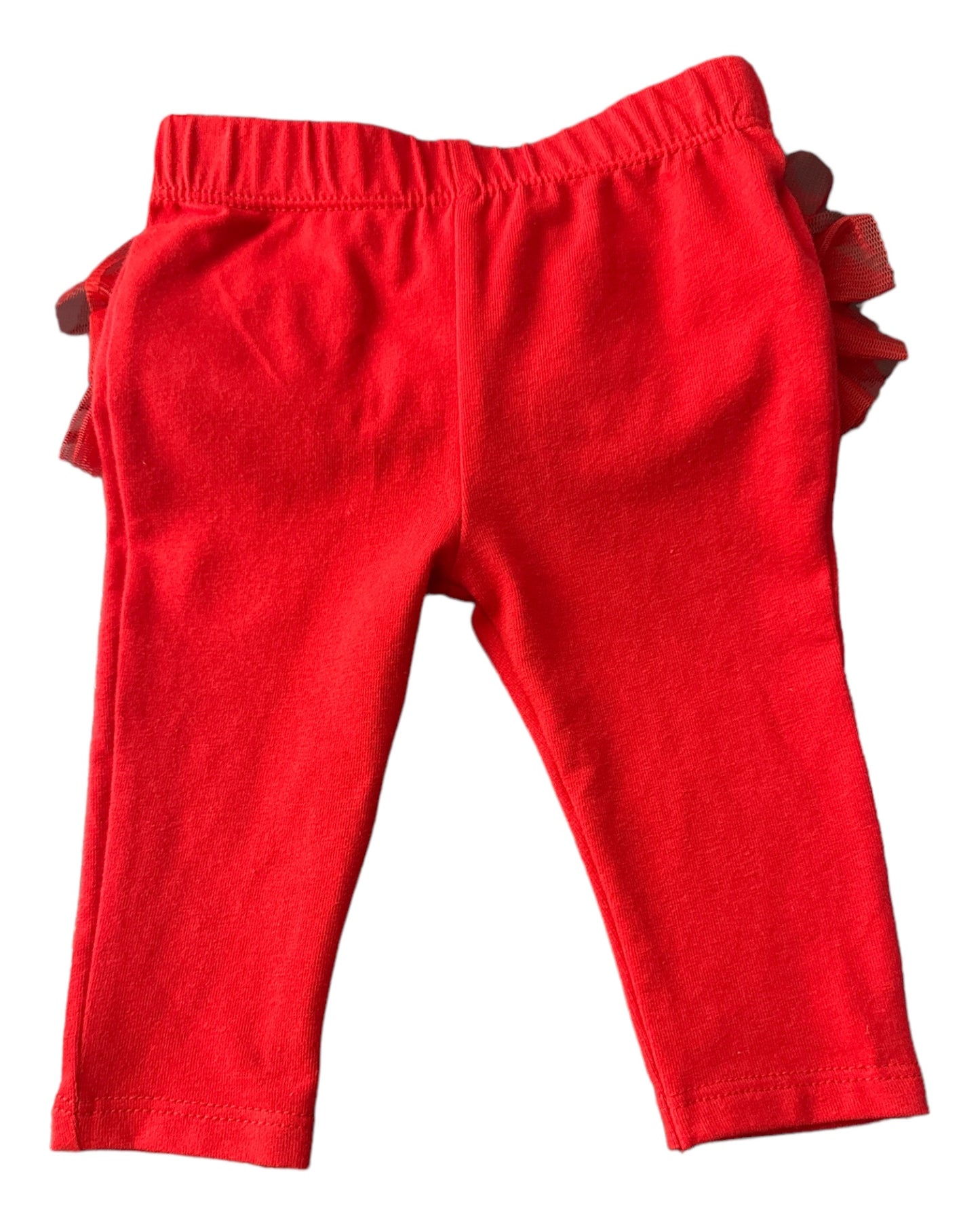 Cat & Jack Baby Girl Red Rhumba Tutu Ruffle Leggings 0-3 Months