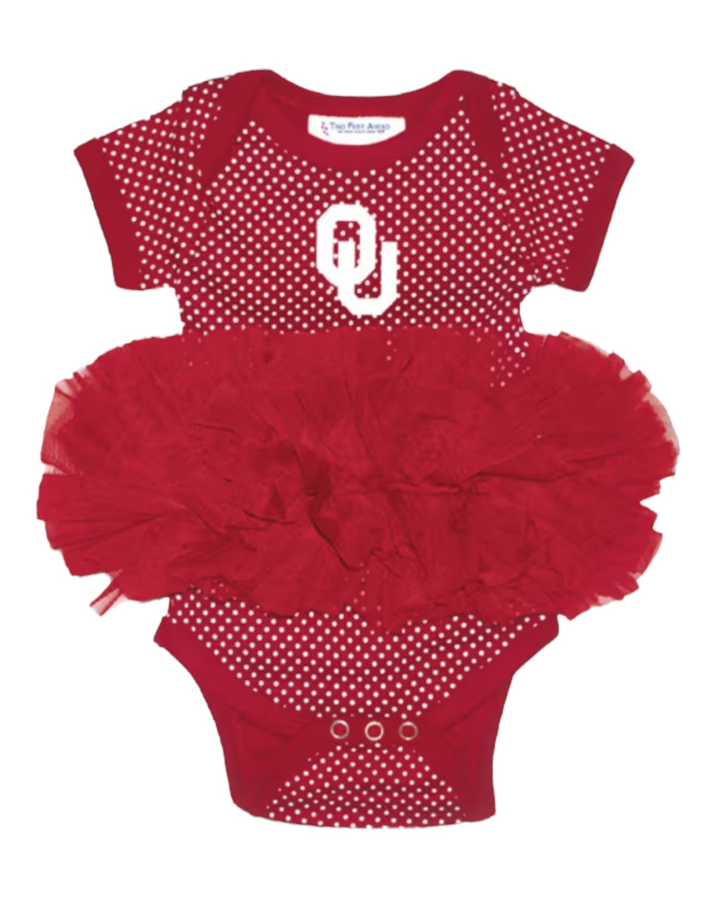 Oklahoma Sooners Baby Crimson Pin Dot Bodysuit