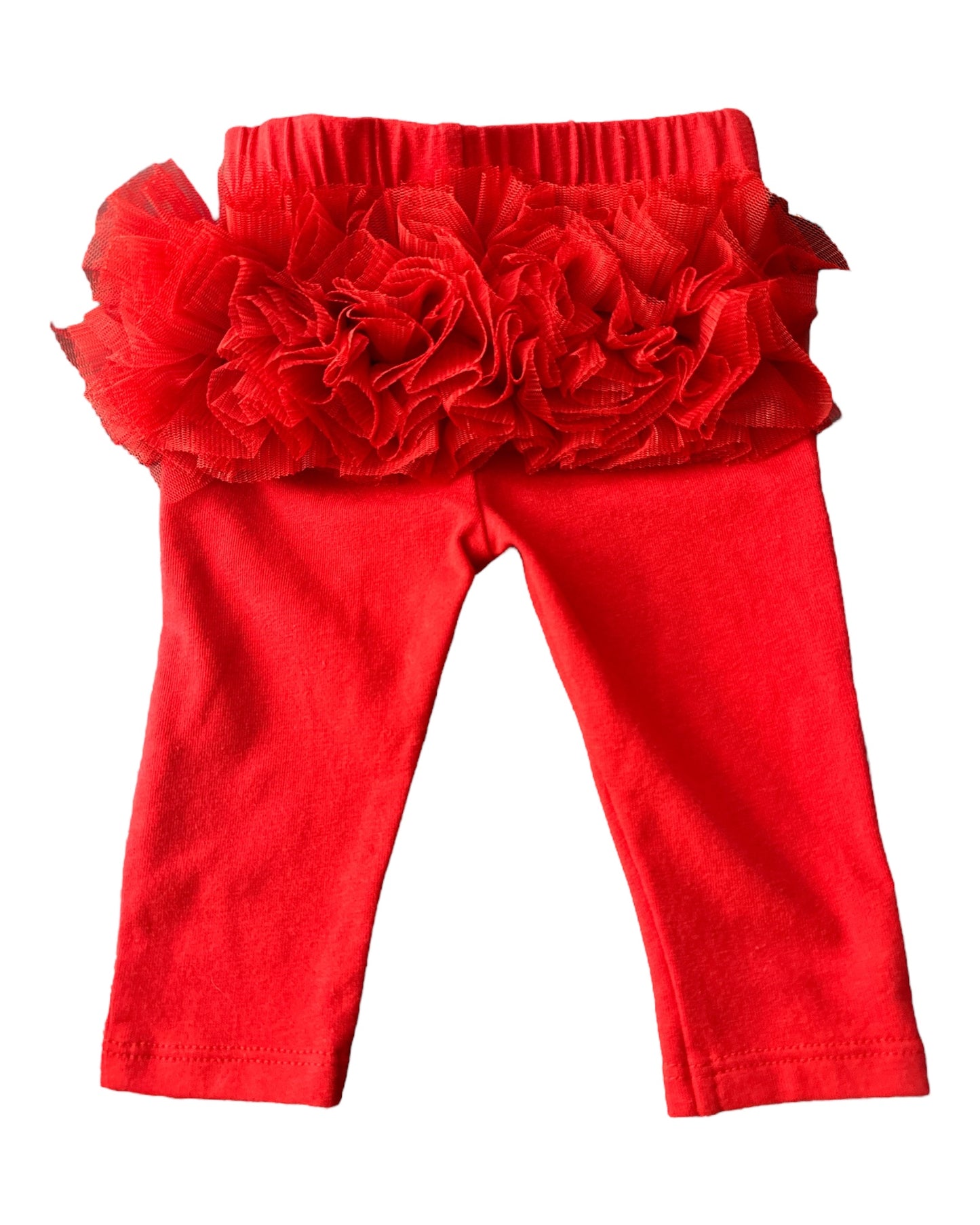 Cat & Jack Baby Girl Red Rhumba Tutu Ruffle Leggings 0-3 Months