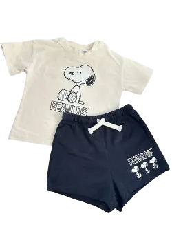 Peanuts Top and Shorts Snoopy 12m