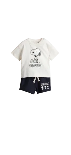 Peanuts Top and Shorts Snoopy 12m
